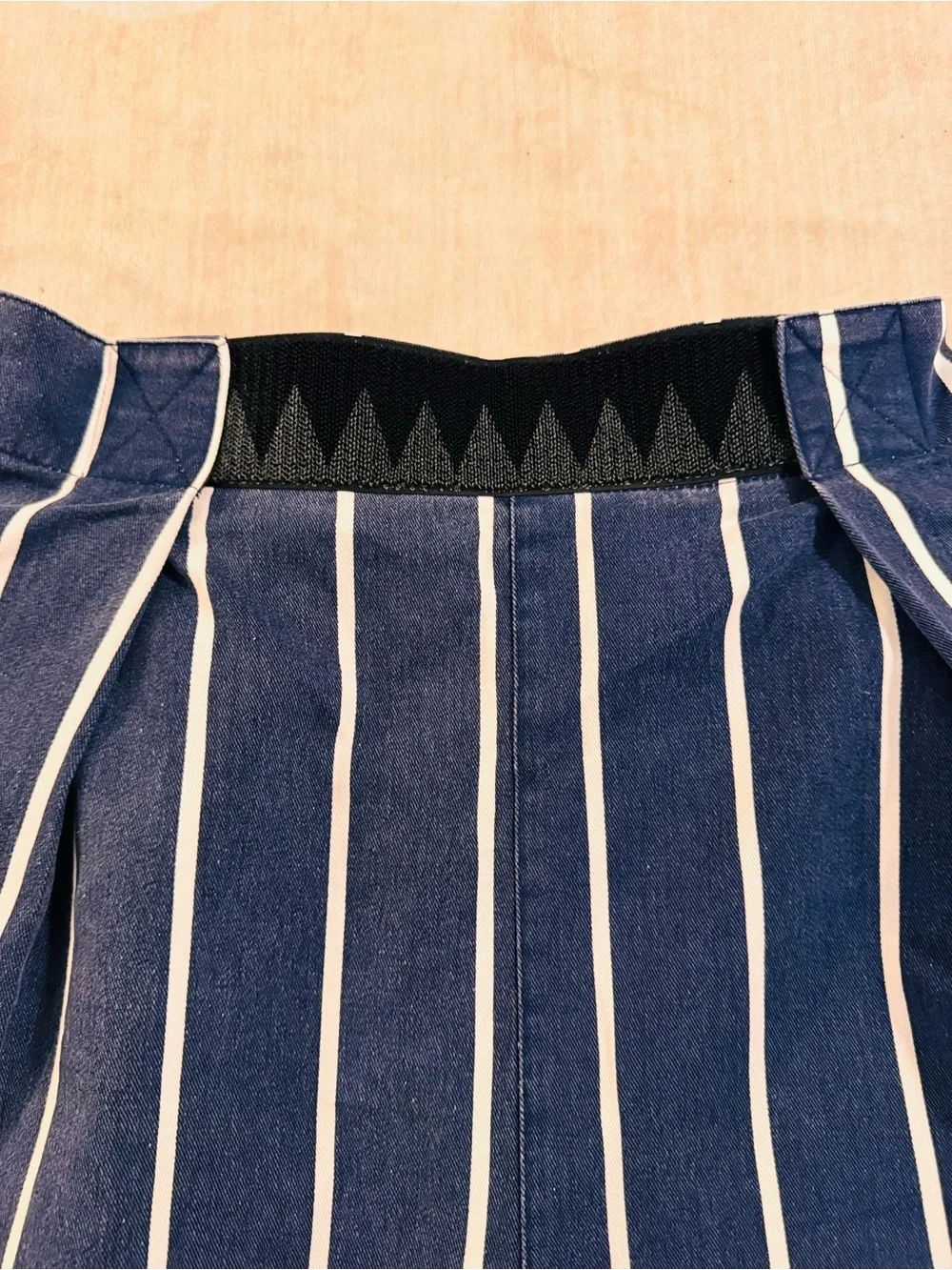 Kapital Navy White Stripe Easy Shorts Elastic Waist Japan - Picture 3 of 8